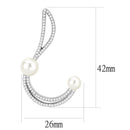Silver Earrings Statement Earrings DA375 Stainless Steel Earrings with Synthetic Alamode Fashion Jewelry Outlet