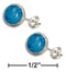 Silver Earrings Sterling Silver 5mm Round Denim Blue Post Earrings JadeMoghul