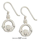 Silver Earrings Sterling Silver Diamond Cut Claddagh Earrings JadeMoghul