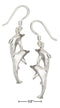 Silver Earrings Sterling Silver Diamond Cut Double Jumping Dolphins Earrings JadeMoghul