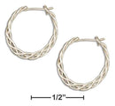 Silver Earrings Sterling Silver Earrings: 13MM Flat Celtic Weave Hoop Earrings JadeMoghul Inc.