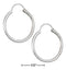 Silver Earrings Sterling Silver Earrings: 18mm Tubular "u" Wire Hoop Earrings JadeMoghul