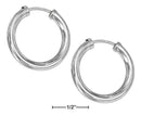 Silver Earrings Sterling Silver Earrings: 22mm Endless Wire Hoop Earrings JadeMoghul