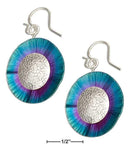 Silver Earrings Sterling Silver Earrings: And Rainbow Niobium Flower On Shepherd Hook Wires JadeMoghul Inc.