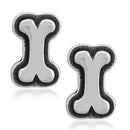 Silver Earrings Sterling Silver Earrings: Baby Bone Antiqued Mini Dog Bone Post Earrings JadeMoghul Inc.