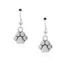 Silver Earrings Sterling Silver Earrings: Basic Paw Simple Dog Paw Print Dangle Earrings JadeMoghul Inc.
