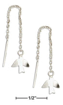 Silver Earrings Sterling Silver Earrings: Bird Dove Ear Thread Earrings JadeMoghul Inc.