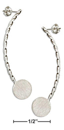 Silver Earrings Sterling Silver Earrings: Circle Earrings On Curved Bar JadeMoghul Inc.