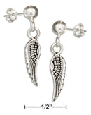 Silver Earrings Sterling Silver Earrings: Dangling Angel Wing Earrings JadeMoghul Inc.
