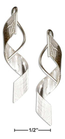 Silver Earrings Sterling Silver Earrings: Etched Wide Streamer Earrings JadeMoghul Inc.