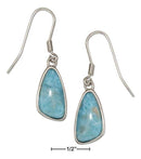 Silver Earrings Sterling Silver Earrings: Freeform Pear Shape Larimar Earrings JadeMoghul Inc.
