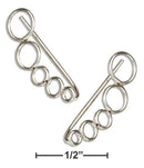 Silver Earrings Sterling Silver Earrings: Graduated Circles Ear Climber Pin Earrings JadeMoghul Inc.