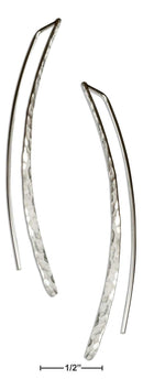 Silver Earrings Sterling Silver Earrings: Hammered Curve Drop Earrings JadeMoghul Inc.