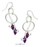 Silver Earrings Sterling Silver Earrings: Hanging Vine With Rainbow Niobium Leaves Earrings JadeMoghul Inc.