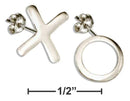Silver Earrings Sterling Silver Earrings: Hugs And Kisses "X" And "O" Post Earrings JadeMoghul Inc.