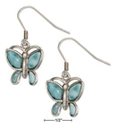 Silver Earrings Sterling Silver Earrings: Larimar Butterfly Earrings JadeMoghul Inc.