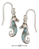 Silver Earrings Sterling Silver Earrings: Larimar Seahorse Earrings JadeMoghul Inc.