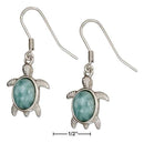 Silver Earrings Sterling Silver Earrings: Larimar Turtle Earrings JadeMoghul Inc.