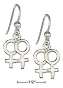 Silver Earrings Sterling Silver Earrings: Lesbian Symbol Earrings JadeMoghul Inc.