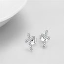 Sterling Silver Earrings LO4665 Silver+ e-coating Brass Earrings with Crystal
