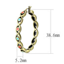 Silver Earrings Sterling Silver Earrings LO4679 Antique Silver Brass Earrings with Epoxy Alamode Fashion Jewelry Outlet