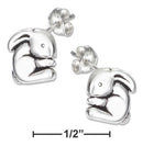 Silver Earrings Sterling Silver Earrings: Mini Bunny Rabbit Earrings On Stainless Steel Posts And Nuts JadeMoghul