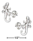 Silver Earrings Sterling Silver Earrings: Mini Gecko Earrings On Stainless Steel Posts And Nuts JadeMoghul