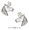 Silver Earrings Sterling Silver Earrings:  Mini Horse Head Earrings On Stainless Steel Posts And Nuts JadeMoghul