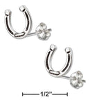 Silver Earrings Sterling Silver Earrings: Mini Horseshoe Earrings On Stainless Steel Posts And Nuts JadeMoghul