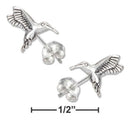 Silver Earrings Sterling Silver Earrings: Mini Hummingbird Earrings On Stainless Steel Posts And Nuts JadeMoghul