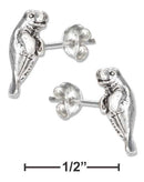 Silver Earrings Sterling Silver Earrings: Mini Manatee Earrings On Stainless Steel Posts And Nuts JadeMoghul