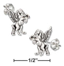 Silver Earrings Sterling Silver Earrings: Mini Pegasus Earrings On Stainless Steel Posts And Nuts JadeMoghul
