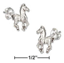 Silver Earrings Sterling Silver Earrings: Mini Prancing Horse Earrings On Stainless Steel Posts-nuts JadeMoghul