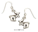 Silver Earrings Sterling Silver Earrings: Moose Earrings JadeMoghul Inc.