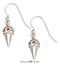 Silver Earrings Sterling Silver Earrings: Multi-colored Swarovski Crystals Ice Cream Cone Dangle Earrings JadeMoghul