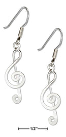 Silver Earrings Sterling Silver Earrings: Music G-Clef Earrings JadeMoghul Inc.