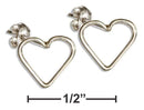 Silver Earrings Sterling Silver Earrings: Open Wire Heart Post Earrings JadeMoghul Inc.
