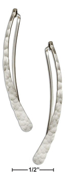 Silver Earrings Sterling Silver Earrings: Small Hammered Curve Drop Earrings JadeMoghul Inc.