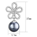 Sterling Silver Earrings TS290 Rhodium 925 Sterling Silver Earrings