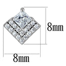 Sterling Silver Earrings TS493 Rhodium 925 Sterling Silver Earrings
