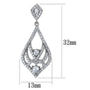 Sterling Silver Earrings TS497 Rhodium 925 Sterling Silver Earrings