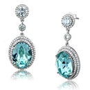 Sterling Silver Earrings TS508 Rhodium 925 Sterling Silver Earrings with Crystal