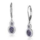 Sterling Silver Earrings TS532 Rhodium + Ruthenium Silver Earrings