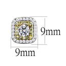 Sterling Silver Earrings TS551 Reverse Two-Tone 925 Sterling Silver Earrings