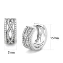 Sterling Silver Earrings TS617 Rhodium 925 Sterling Silver Earrings