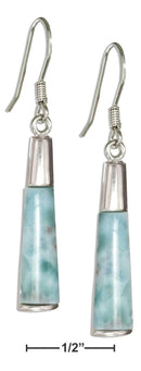 Silver Earrings Sterling Silver Flat Cone Shape Larimar Earrings JadeMoghul