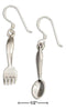 Silver Earrings Sterling Silver Fork And Spoon Earrings. JadeMoghul