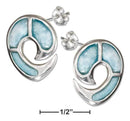 Silver Earrings Sterling Silver Larimar Dolphin Post Earrings JadeMoghul