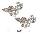 Silver Earrings Sterling Silver Mini Cupid Earrings JadeMoghul