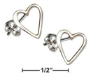 Silver Earrings Sterling Silver Mini Open Heart Earrings JadeMoghul